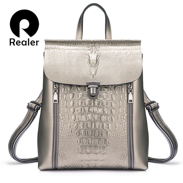 realer women backpack leather backpack school bags for girl teenagers crocodile prints waterproof travel bag high quality
realer women backpack leather backpack school bags for girl teenagers crocodile prints waterproof travel bag high quality