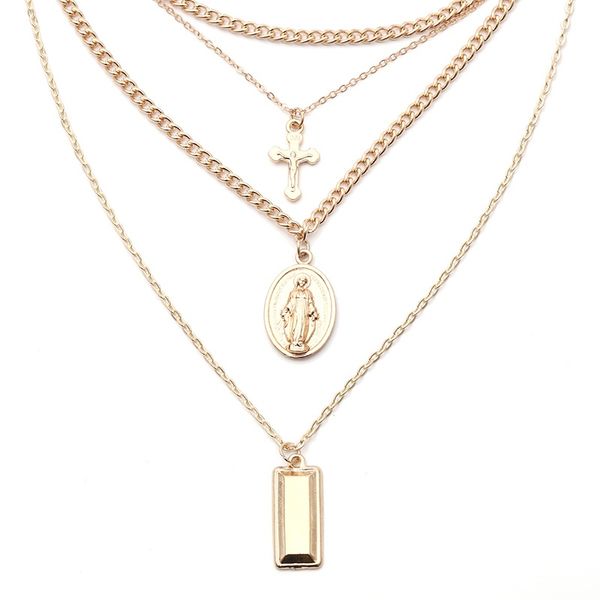 women chain pendant necklace choker trendy multi layered women necklace jewelry, Silver
women chain pendant necklace choker trendy multi layered women necklace jewelry, Silver