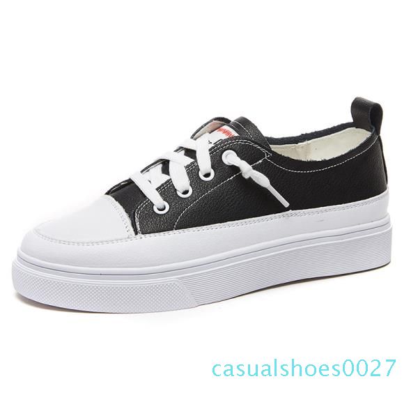 korean shoes platform casual female sneakers round toe womens genuine leather footwear flats ll-match utumn 2019 new c27, Black
korean shoes platform casual female sneakers round toe womens genuine leather footwear flats ll-match utumn 2019 new c27, Black