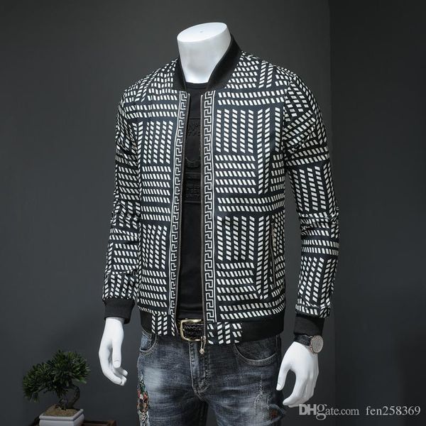 2019 spring and autumn new jacket men's self-cultivation baseball collar trend men's casual print large size jacket, Black;brown
2019 spring and autumn new jacket men's self-cultivation baseball collar trend men's casual print large size jacket, Black;brown