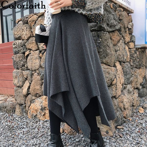 colorfaith 2019 women autumn winter long skirt asymmetrical casual korean style fashion ladies female elegant skirt sk7772, Black;gray
colorfaith 2019 women autumn winter long skirt asymmetrical casual korean style fashion ladies female elegant skirt sk7772, Black;gray