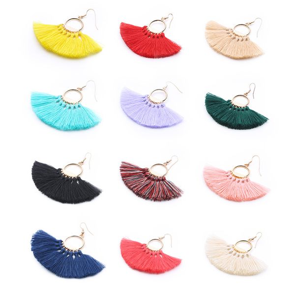 bohemian fashion alloy earrings europe and the united states handmade fan-shaped long tassel earrings retro ethnic wind earrings, Silver
bohemian fashion alloy earrings europe and the united states handmade fan-shaped long tassel earrings retro ethnic wind earrings, Silver