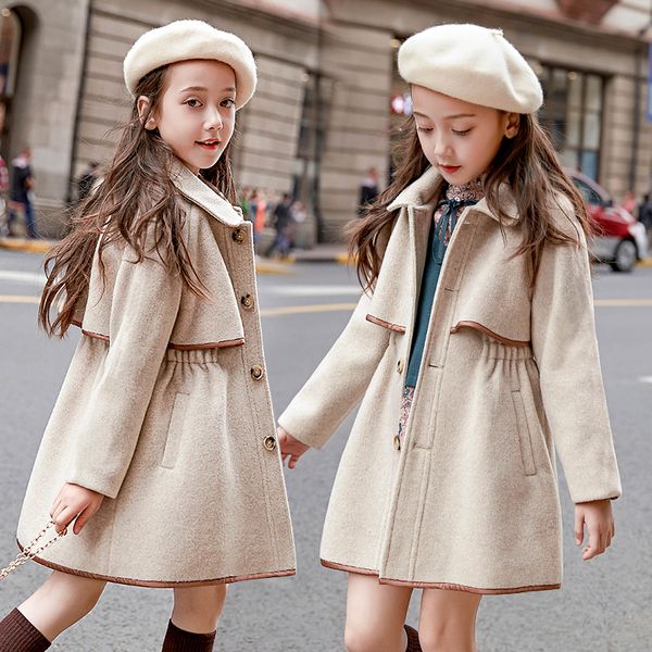 girls elegant woolen jacket european style autumn winter new kids tweed overcoat children's thickened casual coat outerwear p5, Blue;gray
girls elegant woolen jacket european style autumn winter new kids tweed overcoat children's thickened casual coat outerwear p5, Blue;gray