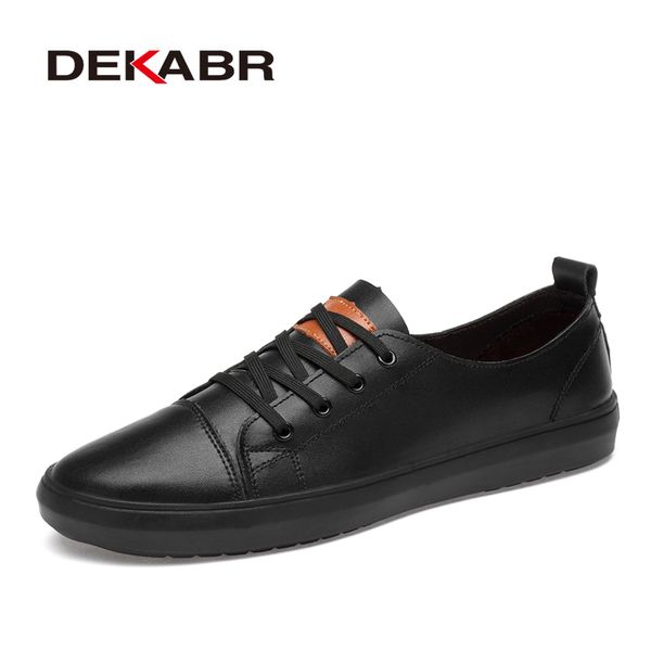 dekabr genuine leather men shoes lace-up men casual shoes new 2019 fashion breathable male footwear spring autumn size 38-46, Black
dekabr genuine leather men shoes lace-up men casual shoes new 2019 fashion breathable male footwear spring autumn size 38-46, Black