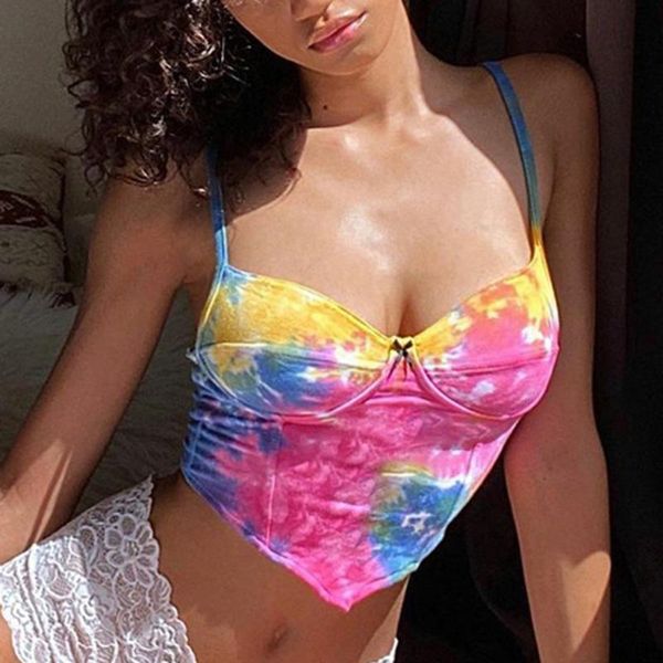women tie dye strappy cute crop 2020 summer fashion backless skinny colorful camisole streetwear party dropshipping, White
women tie dye strappy cute crop 2020 summer fashion backless skinny colorful camisole streetwear party dropshipping, White