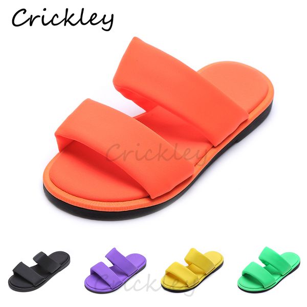lycra kids slippers solid soft non slip children slippers for boys girls summer fashion outdoor beach, Black;red