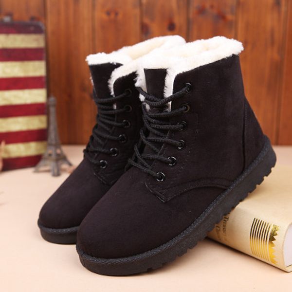 2019 new women boots winter warm snow boots women faux suede ankle for female winter shoes botas mujer plush shoes woman, Black
2019 new women boots winter warm snow boots women faux suede ankle for female winter shoes botas mujer plush shoes woman, Black