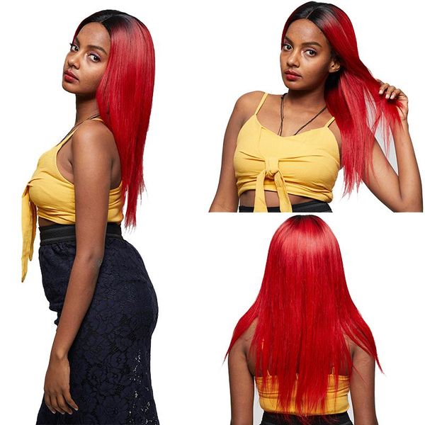 hair lace front 4*4 closure wigs brazilian straight human hair wigs 24 inch with 150% density remy hair ombre red wig, Black
hair lace front 4*4 closure wigs brazilian straight human hair wigs 24 inch with 150% density remy hair ombre red wig, Black