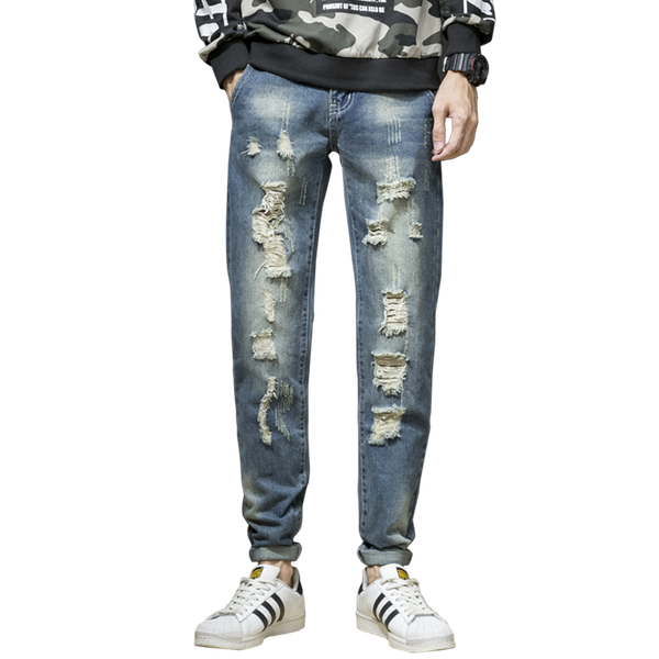 модные рваные джинсы мужские брюки нищий тонкий худенький ноги casual hole denim, Blue
модные рваные джинсы мужские брюки нищий тонкий худенький ноги casual hole denim, Blue