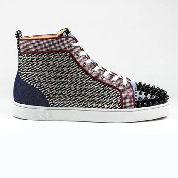 wholesale studs men sneakers designer red bottom shoes,full spikes women's flat highcut genuine leather rivets shoes ship, Black
wholesale studs men sneakers designer red bottom shoes,full spikes women's flat highcut genuine leather rivets shoes ship, Black