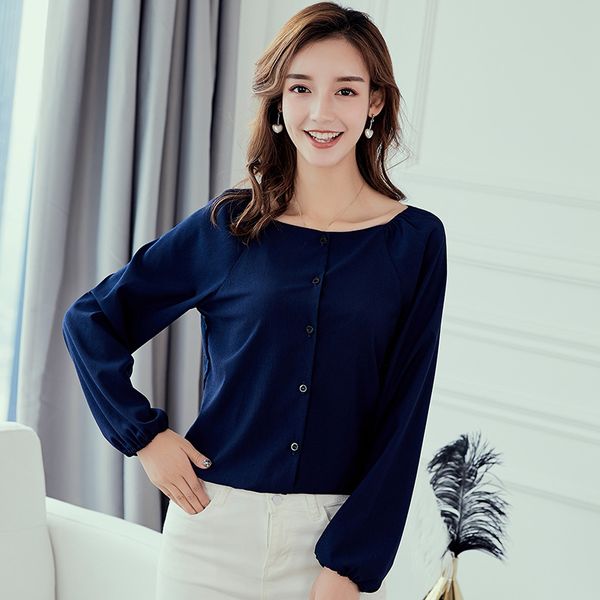 spring-summer new fashion large size was thin shirt womens solid color womens blouses-style long-sleeve chiffon blouse, White
spring-summer new fashion large size was thin shirt womens solid color womens blouses-style long-sleeve chiffon blouse, White