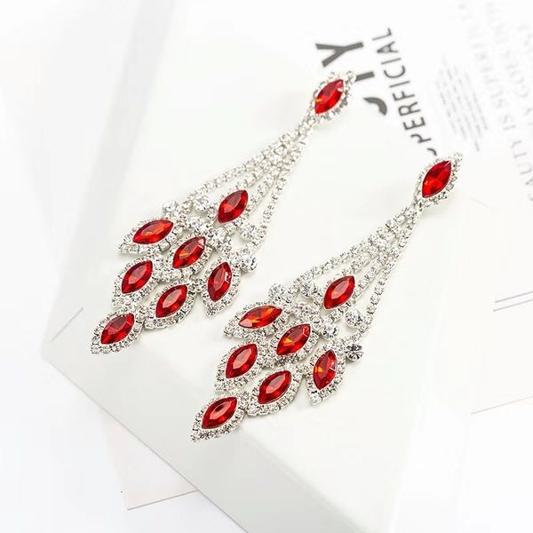 fashion- gem bridal wedding dangle earrings for women luxury designer colorful bling diamond gemstone earring engagement jewelry love gift, Silver
fashion- gem bridal wedding dangle earrings for women luxury designer colorful bling diamond gemstone earring engagement jewelry love gift, Silver