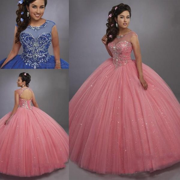 bling bling quinceanera dresses illusion scoop neck lace up back crystals blue sweet 15 dress pageant gowns party dress, Blue;red
bling bling quinceanera dresses illusion scoop neck lace up back crystals blue sweet 15 dress pageant gowns party dress, Blue;red