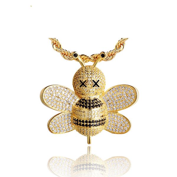 iced out full cubic zircon honeybee pendant necklace gold silver hip hop bee jewelry for men women party gift
iced out full cubic zircon honeybee pendant necklace gold silver hip hop bee jewelry for men women party gift