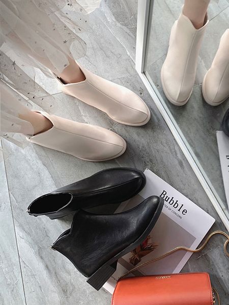 women spring and autumn single boots 2019 new wild net red with thick back zipper handsome british wind martin boots, Black
women spring and autumn single boots 2019 new wild net red with thick back zipper handsome british wind martin boots, Black