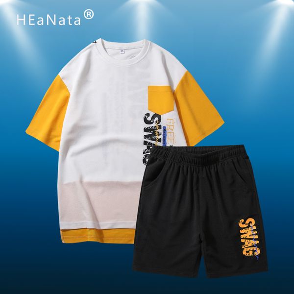 summer men sport set short sleeve casual tracksuits printing men's sportswear new t shirts+shorts set male running clothing, Black;blue
summer men sport set short sleeve casual tracksuits printing men's sportswear new t shirts+shorts set male running clothing, Black;blue