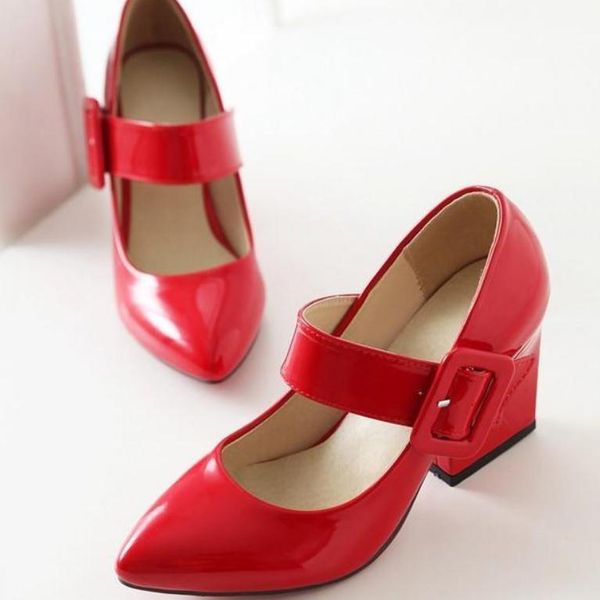 send 2018 autumn new style high-heel pointed end coarse heel low-help women's shoes, Black
send 2018 autumn new style high-heel pointed end coarse heel low-help women's shoes, Black