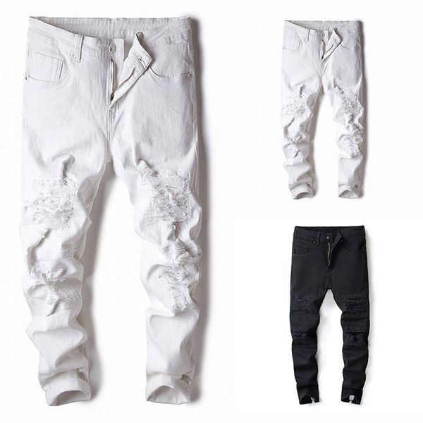 2019 new black color ankle zipper jeans men skinny fit elastic stretch knee hole ripped jeans for men streetwear, Blue
2019 new black color ankle zipper jeans men skinny fit elastic stretch knee hole ripped jeans for men streetwear, Blue