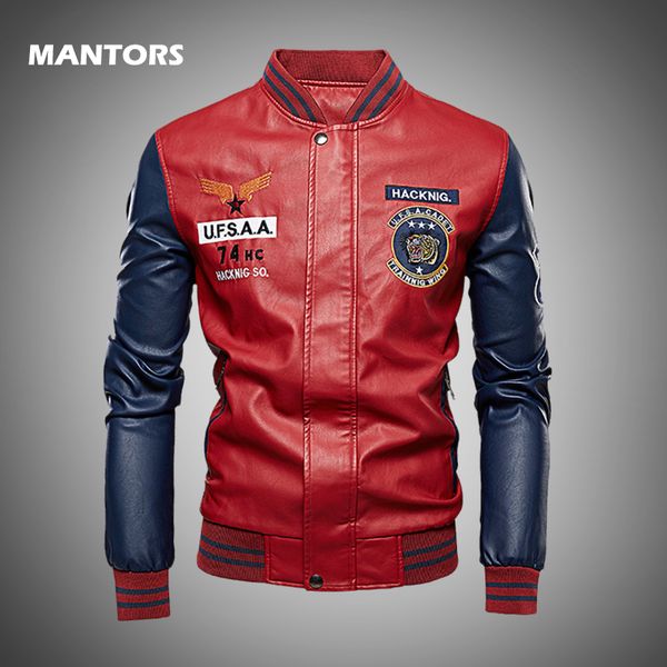 2019 men baseball jacket embroidered leather pu coats autumn winter men's slim fit fleece jacket coats brand bomber, Black;brown
2019 men baseball jacket embroidered leather pu coats autumn winter men's slim fit fleece jacket coats brand bomber, Black;brown