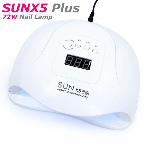 sunx5 plus 72w fast curing nail gel uv lamp nail dryer with lcd display 10/30/60s timer smart uv led lamp manicure art tool
sunx5 plus 72w fast curing nail gel uv lamp nail dryer with lcd display 10/30/60s timer smart uv led lamp manicure art tool