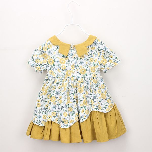 2020 summer girls floral doll collar dress fashion large skirt irregular baby dress, Red;yellow
2020 summer girls floral doll collar dress fashion large skirt irregular baby dress, Red;yellow