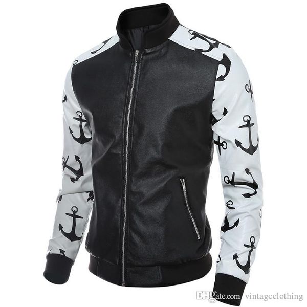 mens leather patchwork fashion jackets coats male long sleeve slim fit stand collar motorcycle male, Black;brown
mens leather patchwork fashion jackets coats male long sleeve slim fit stand collar motorcycle male, Black;brown