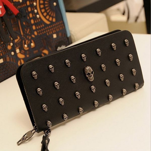 man leather bag skull wallet personality clutch bags rivets pu leather purse zipper card holder punk wallets h006, Red;black
man leather bag skull wallet personality clutch bags rivets pu leather purse zipper card holder punk wallets h006, Red;black