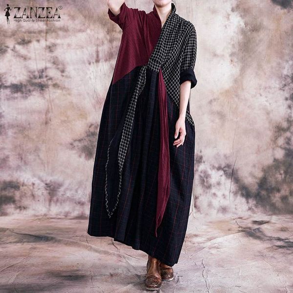 zanzea vintage plaid checked long dress women pacthwork maxi sundress autumn retro loose party vestido kaftan tunic dresses 5xl, Black;gray
zanzea vintage plaid checked long dress women pacthwork maxi sundress autumn retro loose party vestido kaftan tunic dresses 5xl, Black;gray