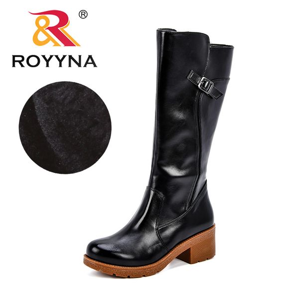 royyna 2018 new designer mid-calf boots women boots flats shoes woman square heel rubber synthetic botas winter lady, Black
royyna 2018 new designer mid-calf boots women boots flats shoes woman square heel rubber synthetic botas winter lady, Black