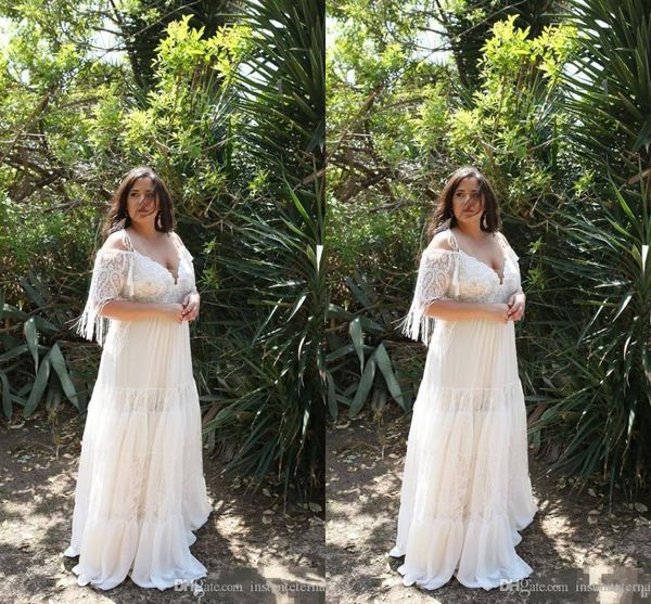 bohemain plus size beach a line lace wedding dresses applique off shoulder 1/2 sleeves tiered tulle wedding dress bridal gowns vestidos, White
bohemain plus size beach a line lace wedding dresses applique off shoulder 1/2 sleeves tiered tulle wedding dress bridal gowns vestidos, White