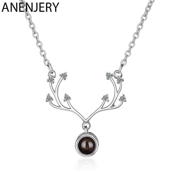 2 colors christmas antlers necklaces for women 925 sterling silver projection i love you necklaces gift
2 colors christmas antlers necklaces for women 925 sterling silver projection i love you necklaces gift