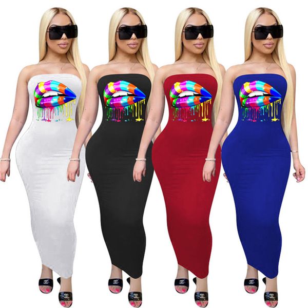 women solid color dresses lip print dress strapless long skirts fashion clubwear summer clothing casual bodycon dress 3246, Black;gray
women solid color dresses lip print dress strapless long skirts fashion clubwear summer clothing casual bodycon dress 3246, Black;gray