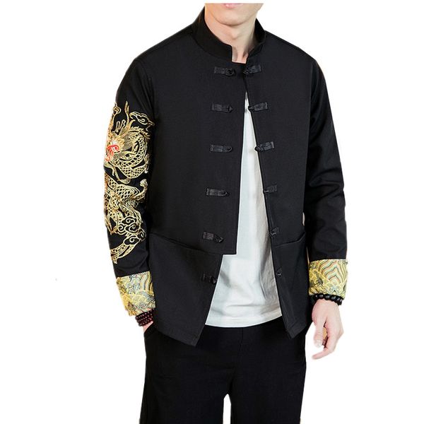 chinese style retro men's long-sleeved jackets loose comfortable men stand collar embroidered jacket size s-5xl casual coat male, Black;brown
chinese style retro men's long-sleeved jackets loose comfortable men stand collar embroidered jacket size s-5xl casual coat male, Black;brown