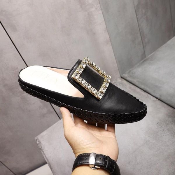 slippers mules shoes women outdoor female indoor genuine cow leather fashion sandals femmes, Black
slippers mules shoes women outdoor female indoor genuine cow leather fashion sandals femmes, Black