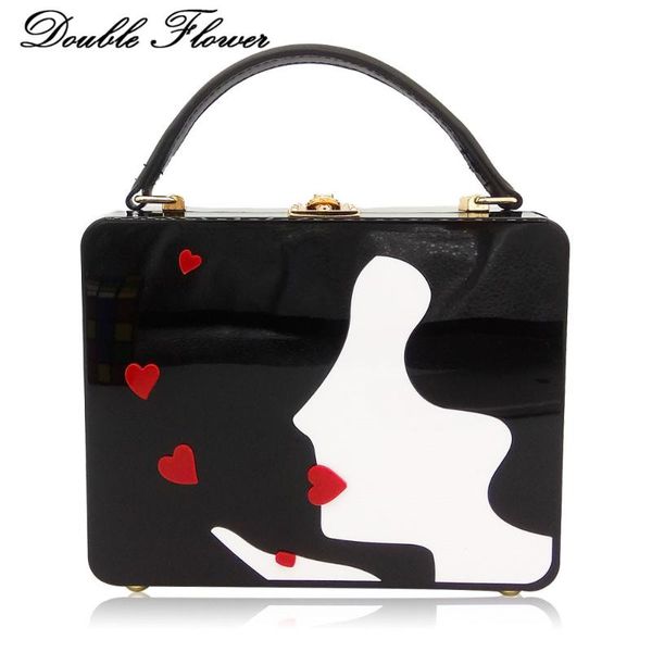 double flower women's fashion blow kiss acrylic box clutch hard case shoulder bags ladies black crossbody handbags and purse
double flower women's fashion blow kiss acrylic box clutch hard case shoulder bags ladies black crossbody handbags and purse