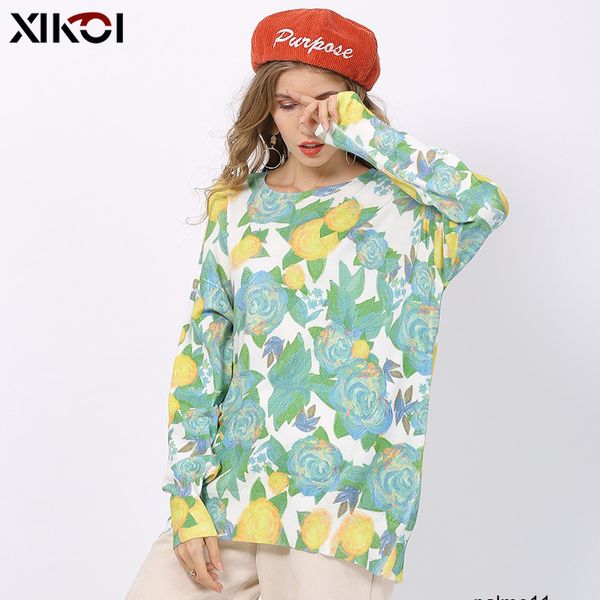 женский дизайнер xikoi sweet rose print свитер пуловер осень круглый вырез свободный свитер 1jzy, Black;brown
женский дизайнер xikoi sweet rose print свитер пуловер осень круглый вырез свободный свитер 1jzy, Black;brown