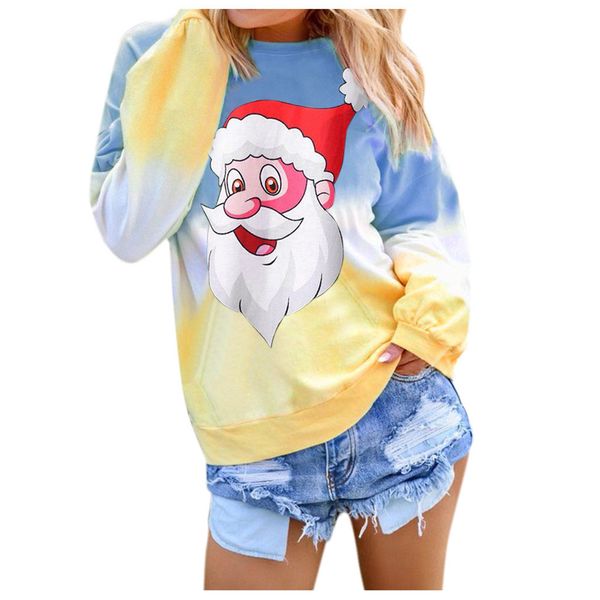 women's contrast color christmas printed long sleeve pullover sweatshirt lady autumn winter loose tracksuit moletom feminino, Black
women's contrast color christmas printed long sleeve pullover sweatshirt lady autumn winter loose tracksuit moletom feminino, Black