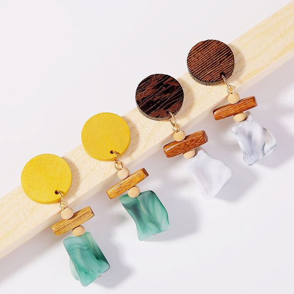 геометрическая вуд серьга для женщин марочной мозаики смола падения мотаться statement нерегулярного earings партии ювелирных изделий подарк, Silver 
геометрическая вуд серьга для женщин марочной мозаики смола падения мотаться statement нерегулярного earings партии ювелирных изделий подарк, Silver