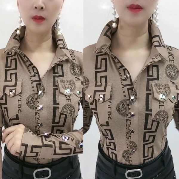 european station spring/summer 2020 new print lapel long sleeve shirt, fashion design chiffon blouse. a slim figure can go with anything, White
european station spring/summer 2020 new print lapel long sleeve shirt, fashion design chiffon blouse. a slim figure can go with anything, White