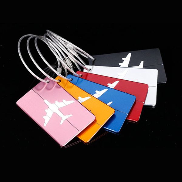 fashion aluminium alloy luggage tags airplane pendant baggage name tags suitcase address label holder travel accessories, Black
fashion aluminium alloy luggage tags airplane pendant baggage name tags suitcase address label holder travel accessories, Black
