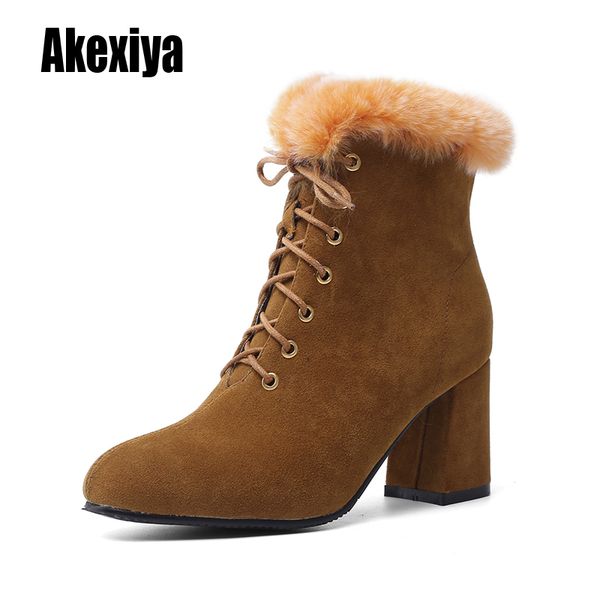 new women boots winter outdoor keep warm fur boots waterproof women's snow thick heel with round head short boot k387, Black
new women boots winter outdoor keep warm fur boots waterproof women's snow thick heel with round head short boot k387, Black