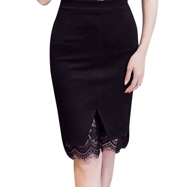 chamsgend 2018 summer skirt womens fashion formal skinny solid lace pencil work office party knee-length zip slim skirt, Black
chamsgend 2018 summer skirt womens fashion formal skinny solid lace pencil work office party knee-length zip slim skirt, Black
