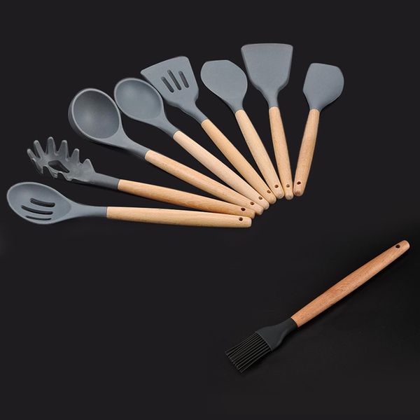 silicone wooden handle kitchen set 8 piece non-stick spatula tool set cooking utensils kitchen utensil set
silicone wooden handle kitchen set 8 piece non-stick spatula tool set cooking utensils kitchen utensil set