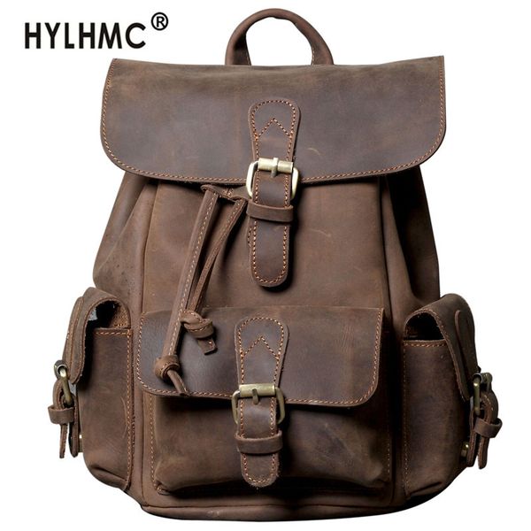retro first layer cowhide bag women backpack crazy horse leather ladies small backpack handmade original leather schoolbag new
retro first layer cowhide bag women backpack crazy horse leather ladies small backpack handmade original leather schoolbag new
