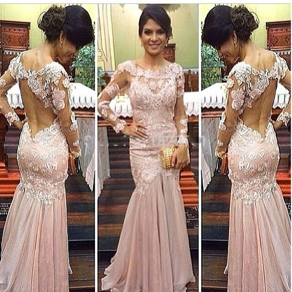 blush pink mermaid evening dresses full sleeve scoop open back long women prom party gowns robe de soiree lace dress, Black;red
blush pink mermaid evening dresses full sleeve scoop open back long women prom party gowns robe de soiree lace dress, Black;red