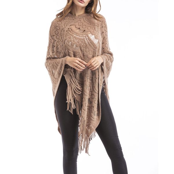 ladies pull femme hiver dames new womens v-neck solid tassels cloak plus size sweater easy blouse virgin killer sweater, Black
ladies pull femme hiver dames new womens v-neck solid tassels cloak plus size sweater easy blouse virgin killer sweater, Black