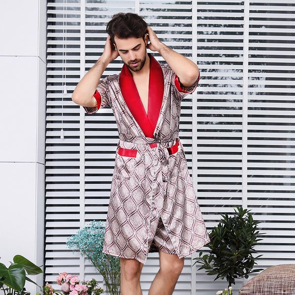 luxury designer men's silk kimono robe plus 5xl short sleeve sleepwear bathrobe oversized satin nightgown summer home clothing, Black;brown
luxury designer men's silk kimono robe plus 5xl short sleeve sleepwear bathrobe oversized satin nightgown summer home clothing, Black;brown