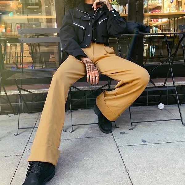 2019 high street women straight pants solid fashion high waist pants long casual women trousers femme black/khaki, Black;white
2019 high street women straight pants solid fashion high waist pants long casual women trousers femme black/khaki, Black;white