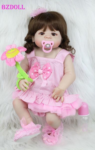 55cm full body silicone reborn girl baby doll toys sweetly newborn princess toddler babies doll birthday gift child bathe toy y191207
55cm full body silicone reborn girl baby doll toys sweetly newborn princess toddler babies doll birthday gift child bathe toy y191207