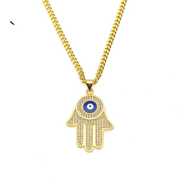 cuban link chains classic hip-hop ornaments mathma's hand blue eye pendant evileyespendant ornaments, Silver
cuban link chains classic hip-hop ornaments mathma's hand blue eye pendant evileyespendant ornaments, Silver